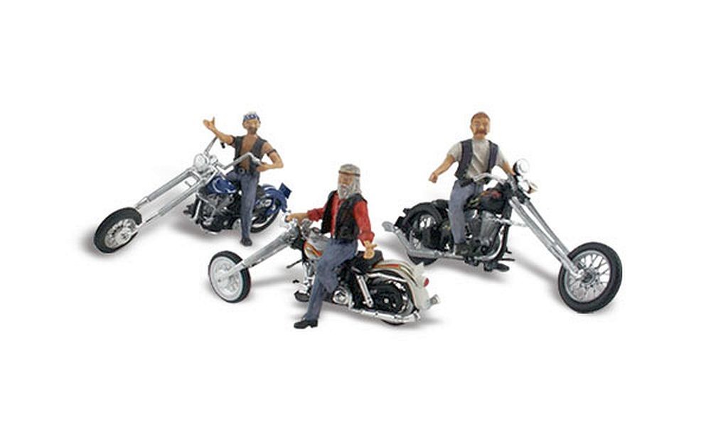 Woodland 1/87: 3 Motorräder / "Bad Boy Bikers"