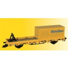 Kibri: Schutzwagen mit Auflage für MFS 100 und Container "GleisBau"