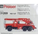 Preiser (H0): Magirus 250 D 25 A KW 16 "Feuerwehr"