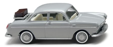 Wiking: VW 1600 (Stufenheck), staubgrau mit Gepäckträger