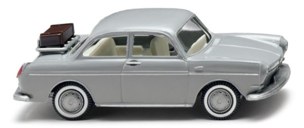 Wiking: VW 1600 (Stufenheck), staubgrau mit Gepäckträger