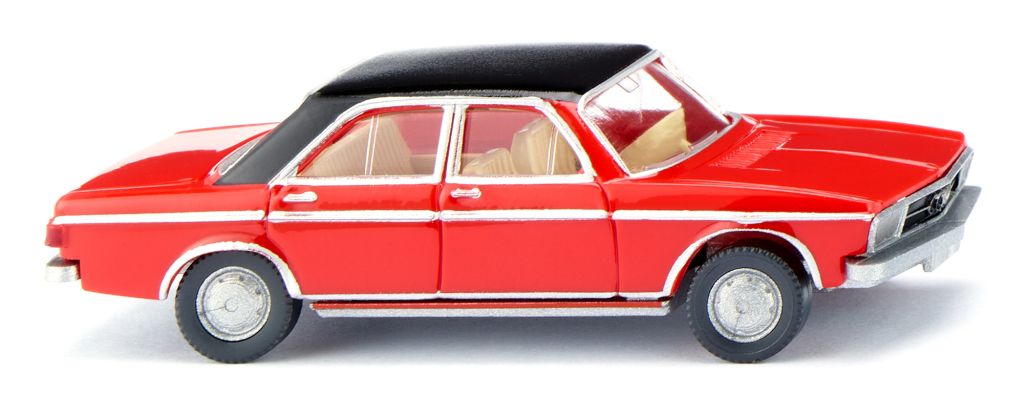 Wiking: Audi 100, verkehrsrot mit schwarzem Dach