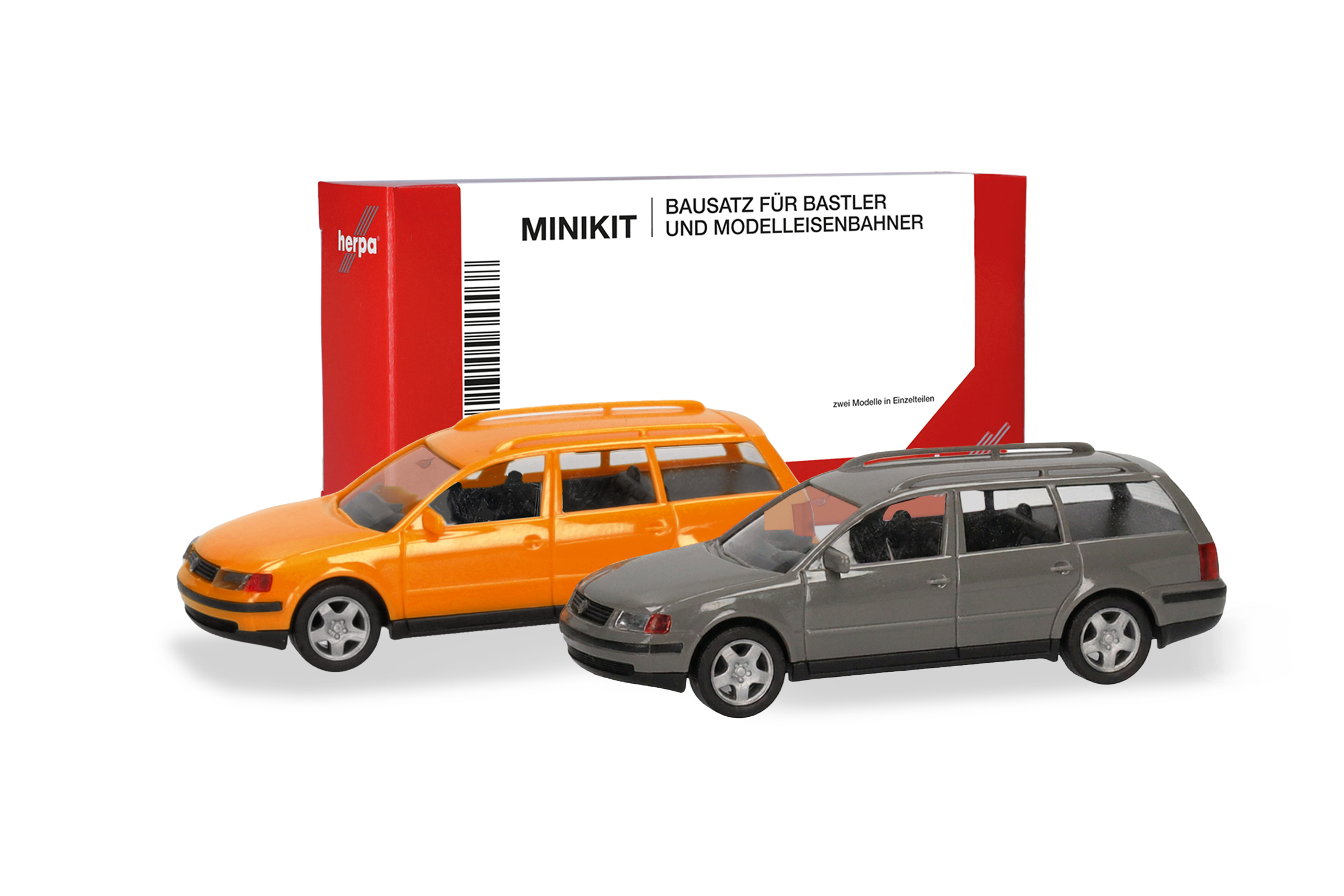 Herpa MiniKit: VW Passat Variant B5, kommunalorange / mausgrau