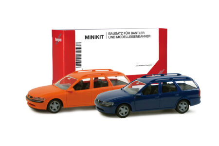 Herpa MiniKit: Opel Vectra Caravan, kommunalorange / nachtblau