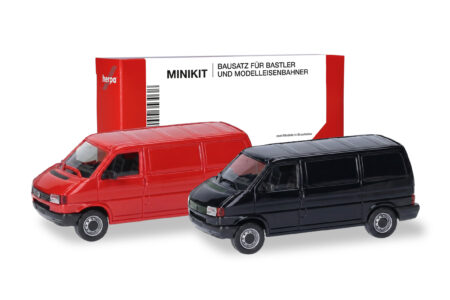 Herpa MiniKit: VW T4 Kasten, verkehrsrot / schwarz