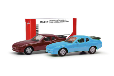 Herpa MiniKit: Porsche 944, blau/rot -0