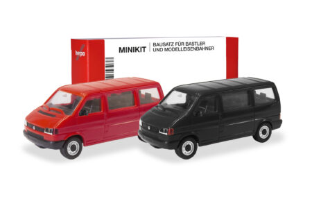 Herpa MiniKit: Volkswagen T4 Bus, rot und schwarz