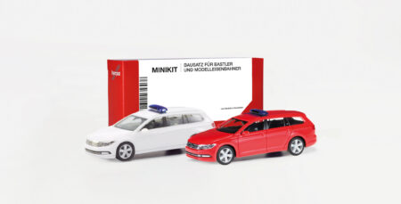 Herpa MiniKit: 2x VW Passat Variant mit Warnbalken-0