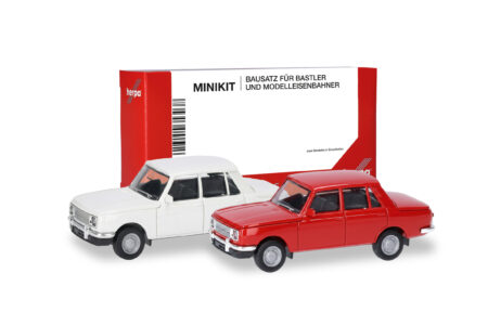 Herpa MiniKit: Wartburg 353 66 Limousine, weiß / rot
