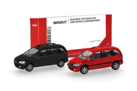 Herpa MiniKit: Opel Zafira, schwarz und rot (2 Stück)