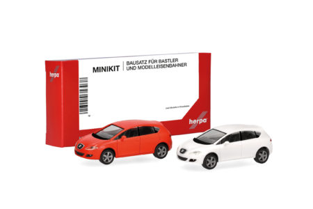 Herpa MiniKit: Seat Leon, naranja/candyweiß