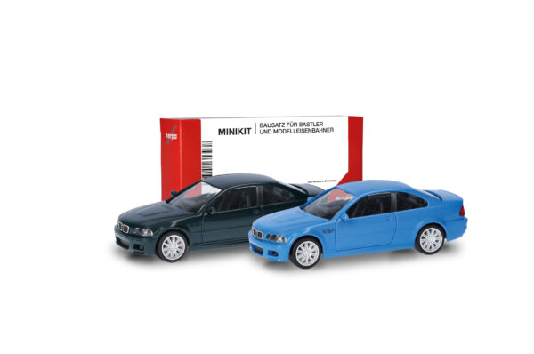 Herpa MiniKit: BMW 3er M-Coupé (E46), 2er-Set, Bayrischblau / Dunkelgrün-0