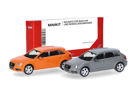 Herpa MiniKit: Audi A3 Sportback (2012) Glutorange und Nardograu