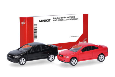 Herpa MiniKit: Opel Coupé (2000), Schwarz und Magmarot