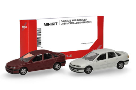 Herpa MiniKit: Renault Laguna Sienarot und Arktisweiß