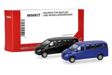 Herpa MiniKit: MB Vito Bus 2010, schwarz/ultramarinblau