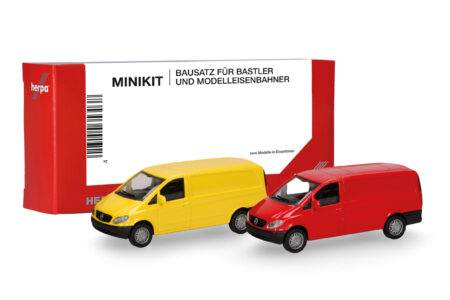 Herpa MiniKit: MB Vito Kasten 2002, ginstergelb/rot