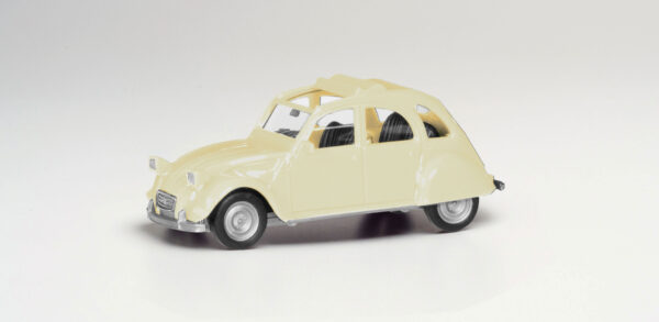 Herpa: Citroen 2 CV Rolldach offen, elfenbein-0