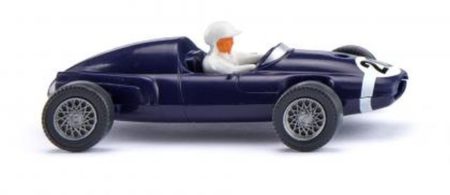 Wiking: Rennwagen Cooper mit Fahrer, schwarzblau, mit Rennnummer