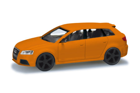 Herpa: Audi RS3 Sportback, glutorange mit schwarzen Felgen