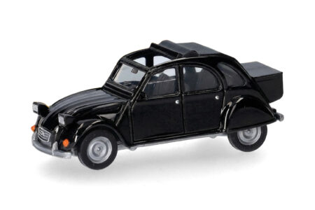Herpa: Citroen 2 CV mit Queue, schwarz