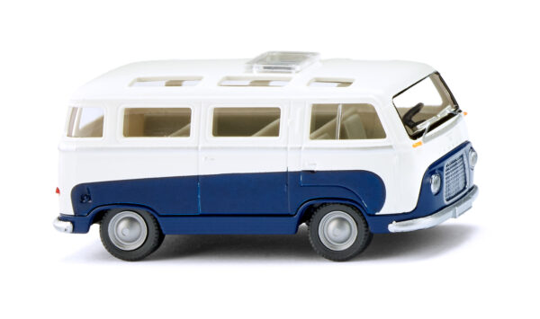 Wiking: Ford FK 1000 Panoramabus - saphirblau/weiß -0