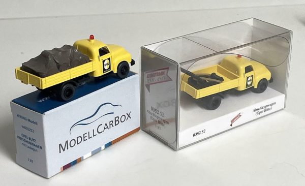 Wiking: Opel Blitz Abschleppwagen + Pritschen-Lkw "Opel Service" – Bild 5