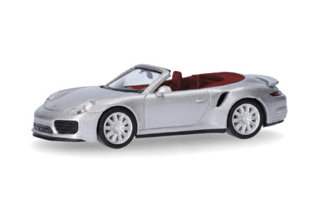Herpa: Porsche 911 (991) Turbo Cabrio, dolomitsilber