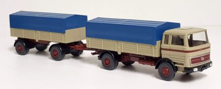 Wiking: MB LP 1620 Pritschenlastzug, olivgrau/blau-0