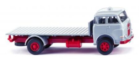 Wiking: MAN Pausbacke Flachpritschen-Lkw – silbergrau