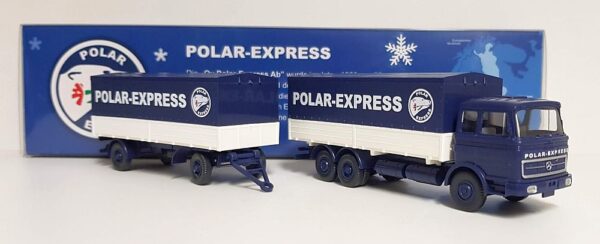 Wiking: MB LP 2232 Pritschenhängerzug "Polar-Express"-0