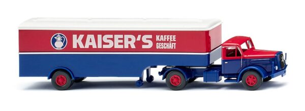 Wiking: Koffersattelzug (Henschel HS 140) "Kaiser's Kaffee"-0