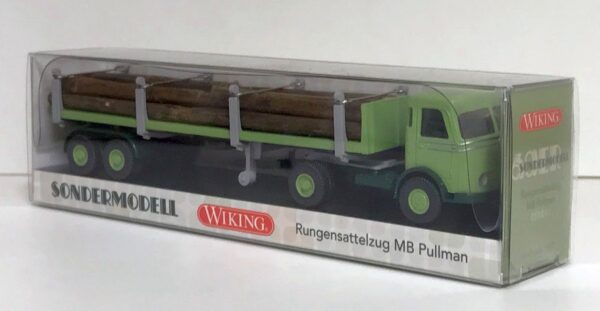 Wiking: MB Pullman Rungen-Sz. mit Rundholzladung-0