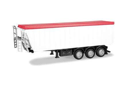 Herpa: Stöffelliner Kippauflieger, weiß mit roter Plane -0