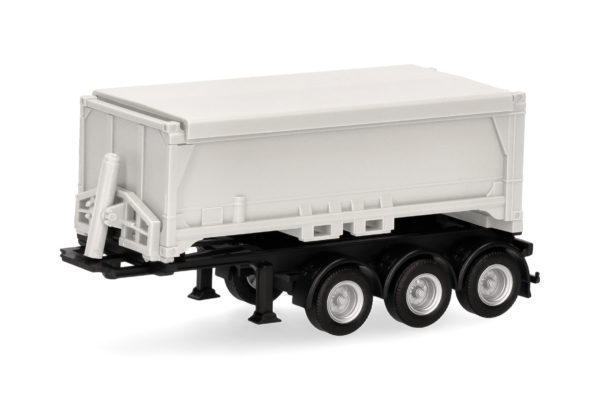 Herpa: Abraumcontainerauflieger 3achs, weiß