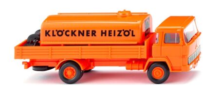 Wiking: Magirus 100 D mit Öltank „Klöckner“, reinorange