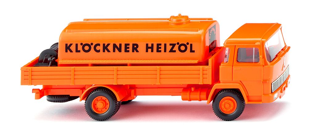 Wiking: Magirus 100 D mit Öltank „Klöckner“, reinorange