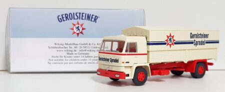 Wiking: Büssing BS 16 L Pritschen-Lkw "Gerolsteiner"