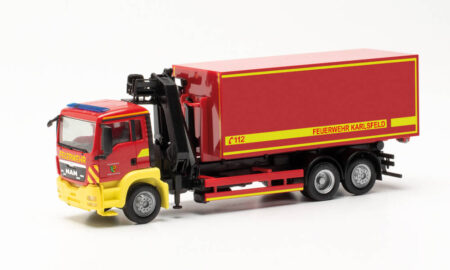 Herpa: MAN TGS M Wechsellader-Lkw mit Kran „FW Karlsfeld“-0