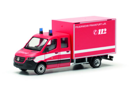 Herpa: MB Sprinter '18 Doka Koffer "Fw Frankfurt"-0