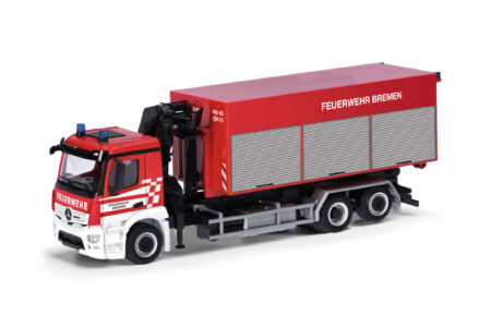 Herpa: MB Actros M Wechselladerfahrzeug "FW Bremen" -0