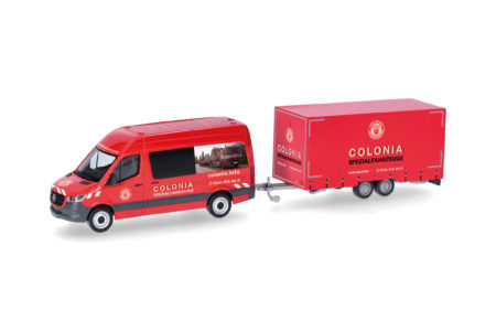 Herpa: MB Sprinter '18 Halbbus HD mit Tandemhänger "Colonia"
