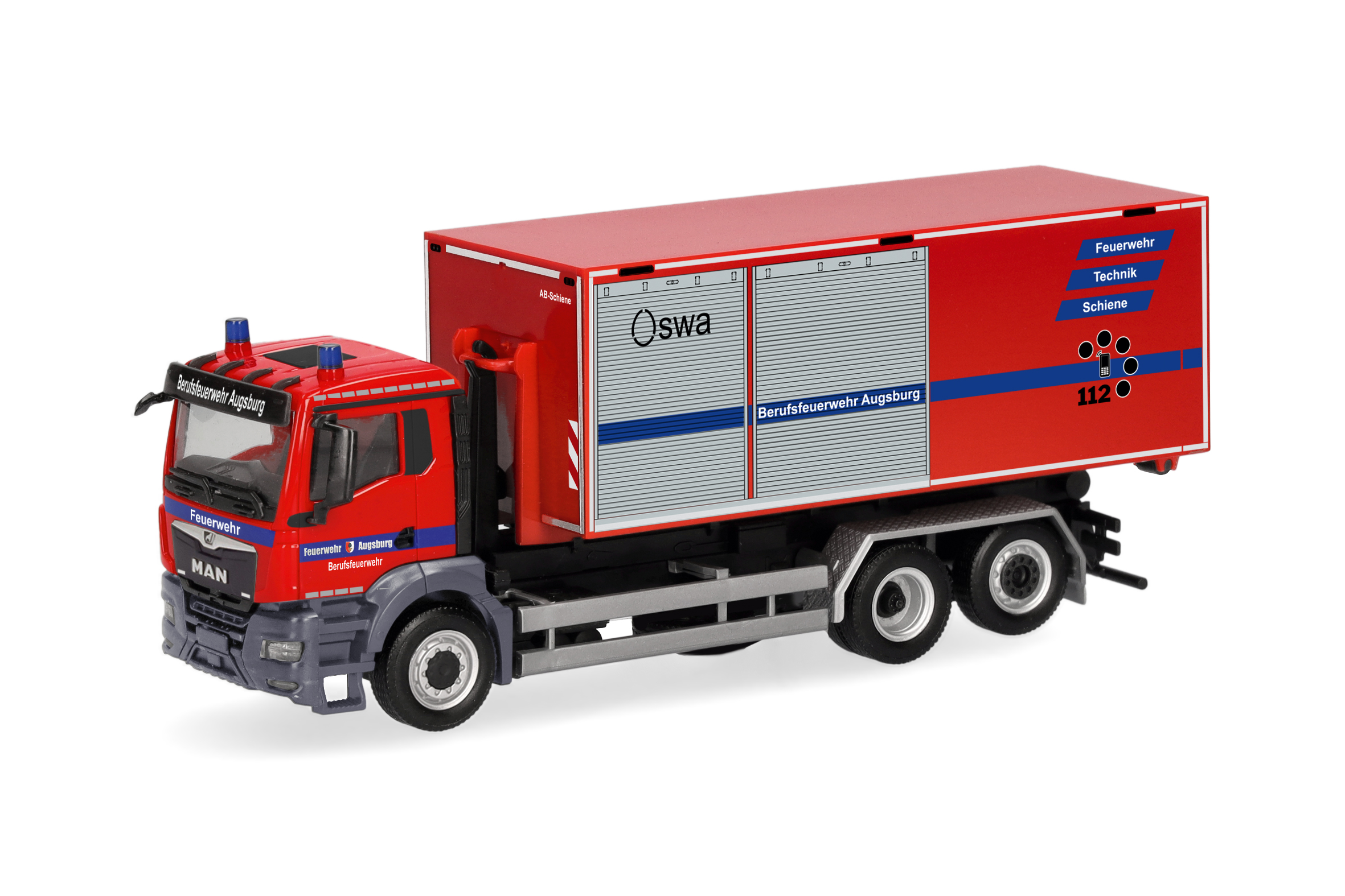 Herpa: MAN TGS NN Wechsellader-Lkw (3a) "FW Augsburg