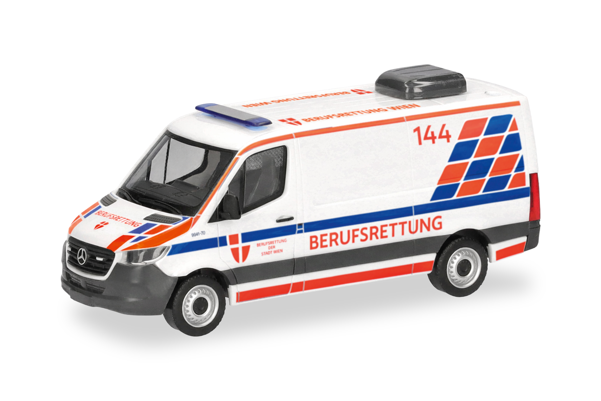 Herpa: MB Sprinter '18 Bus FD "Berufsrettung Wien" (AT)