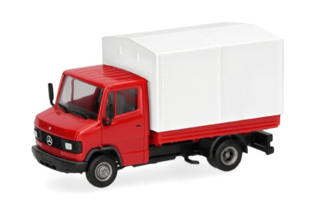 Herpa Basic: MB T2 Pritsche/Plane, rot/weiß