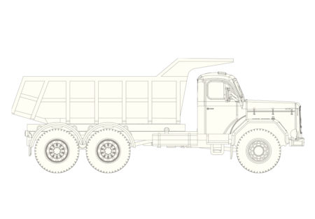Brekina: Magirus Jupiter Kipper, weiß (Bausatz)