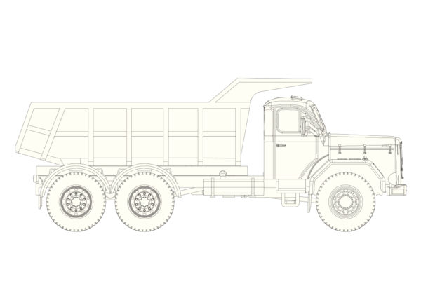 Brekina: Magirus Jupiter Kipper, weiß (Bausatz)