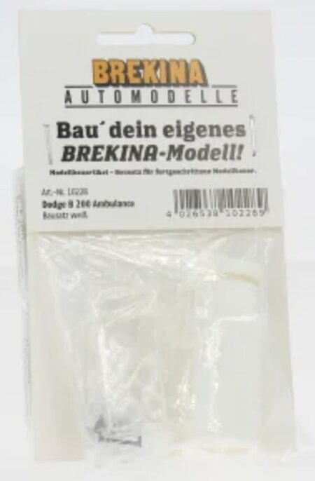Brekina: Dodge B 200 Ambulance (1975), weiß – Bausatz