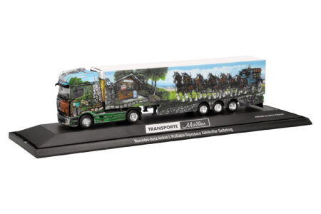 Herpa: MB Actros L ProCabin GS KüKo-Sz. "Müller Transporte Essen"