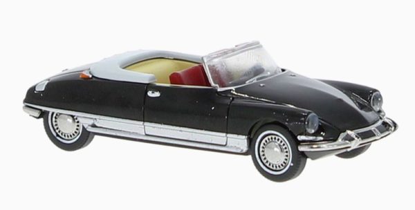 Brekina: Citroën DS Cabriolet (1963) mit geöffnetem Verdeck, schwarz
